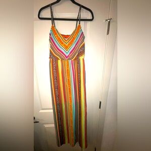 RUBY ROX SHEER LONG MAXI DRESS LAYERED OVER MINI SLIP DRESS ⭐️⭐️⭐️⭐️⭐️